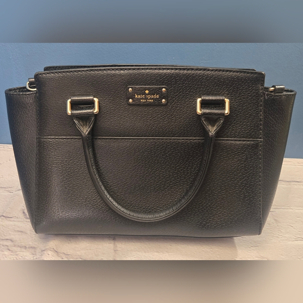Kate Spade Black Leather Tote Bag